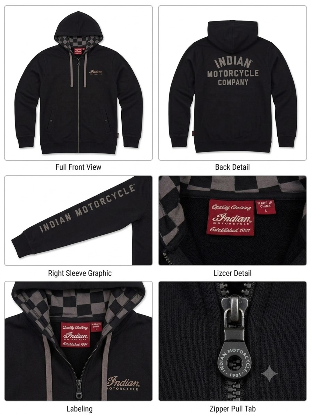 Indian Motorcycle Company Hooded Swearshirt (Heavyweight)